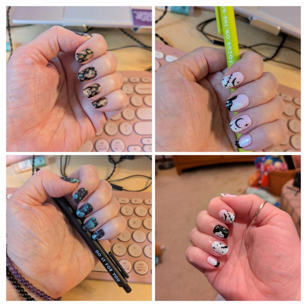 Lily and Fox manis from October 2025 