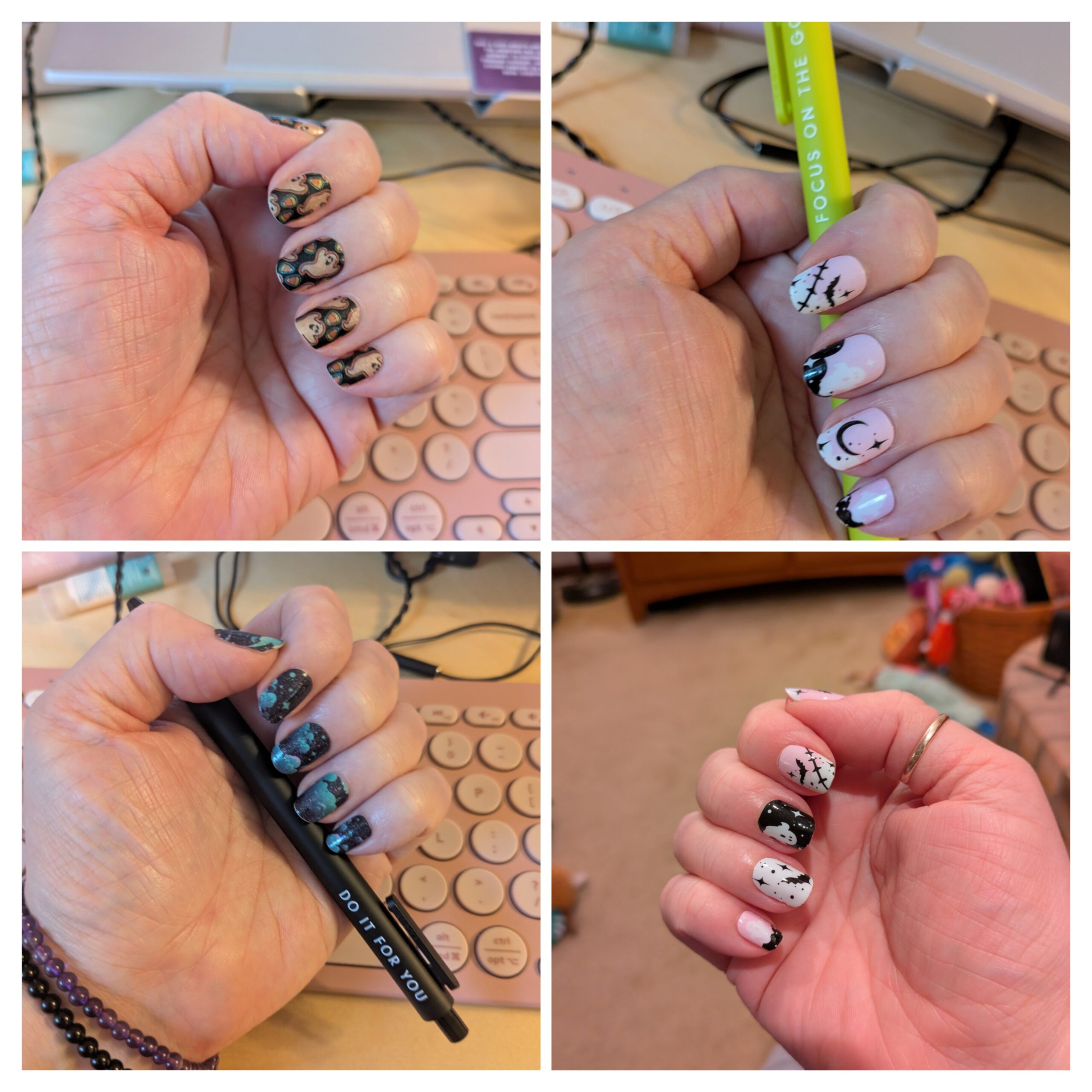 Lily and Fox manis from October 2025